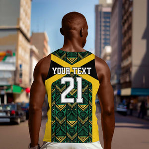 Afro-Jamaicans Football Custom Men Tank Top Black Ethnic Motifs