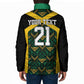 Afro-Jamaicans Football Custom Padded Jacket Black Ethnic Motifs