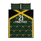 Afro-Jamaicans Football Custom Quilt Bed Set Black Ethnic Motifs