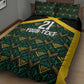 Afro-Jamaicans Football Custom Quilt Bed Set Black Ethnic Motifs