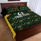 Afro-Jamaicans Football Custom Quilt Bed Set Black Ethnic Motifs