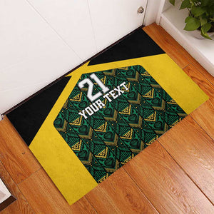 Afro-Jamaicans Football Custom Rubber Doormat Black Ethnic Motifs