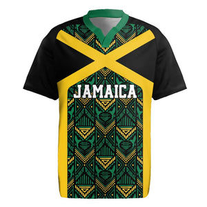 Afro-Jamaicans Football Custom Rugby Jersey Black Ethnic Motifs