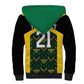Afro-Jamaicans Football Custom Sherpa Hoodie Black Ethnic Motifs