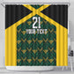 Afro-Jamaicans Football Custom Shower Curtain Black Ethnic Motifs