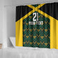 Afro-Jamaicans Football Custom Shower Curtain Black Ethnic Motifs
