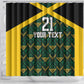 Afro-Jamaicans Football Custom Shower Curtain Black Ethnic Motifs