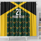 Afro-Jamaicans Football Custom Shower Curtain Black Ethnic Motifs