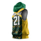 Afro-Jamaicans Football Custom Sleeveless Hoodie Black Ethnic Motifs - African Pride