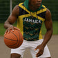 Afro-Jamaicans Football Custom Sleeveless Hoodie Black Ethnic Motifs - African Pride