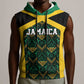 Afro-Jamaicans Football Custom Sleeveless Hoodie Black Ethnic Motifs - African Pride