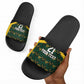 Afro-Jamaicans Football Custom Slide Sandals Black Ethnic Motifs
