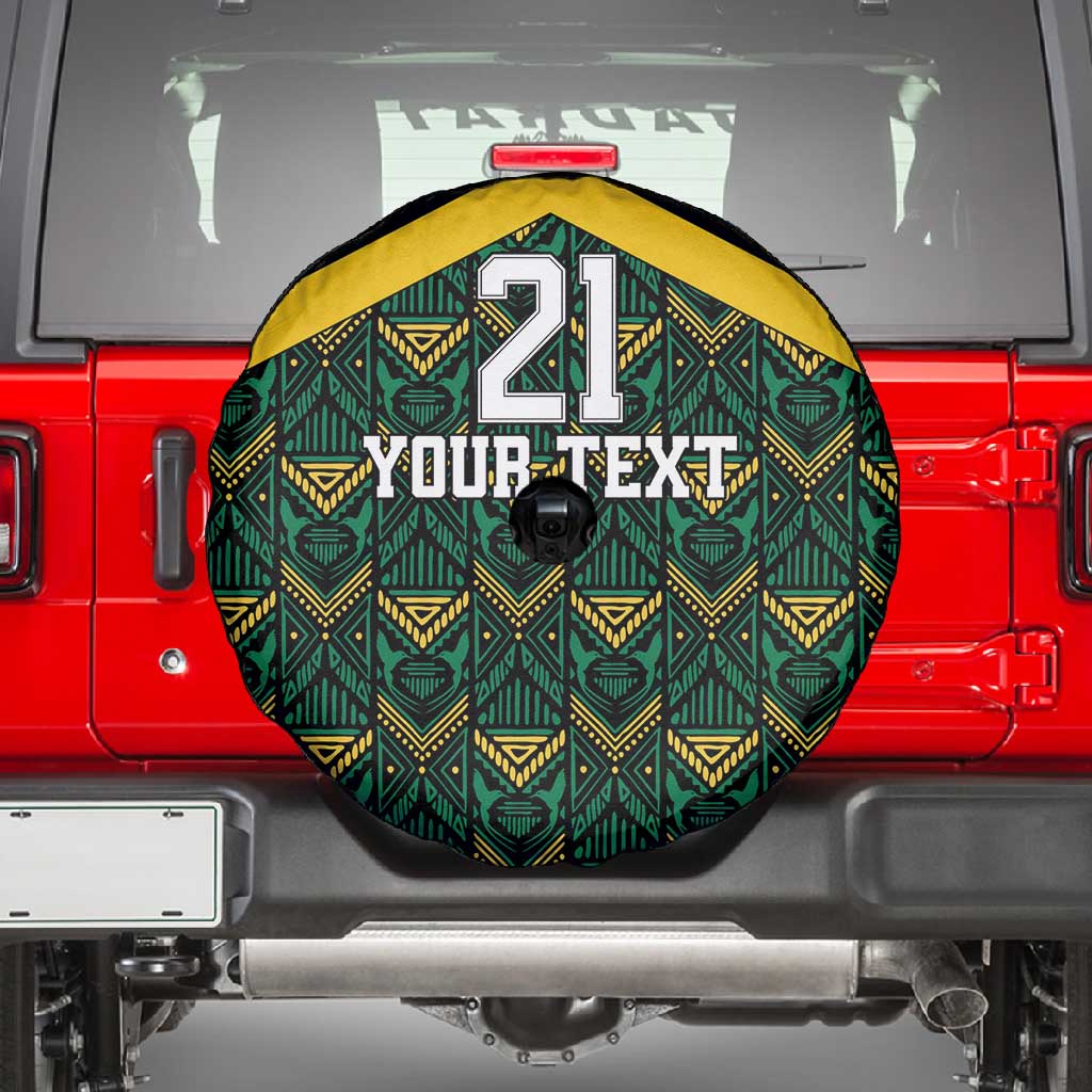 Afro-Jamaicans Football Custom Spare Tire Cover Black Ethnic Motifs