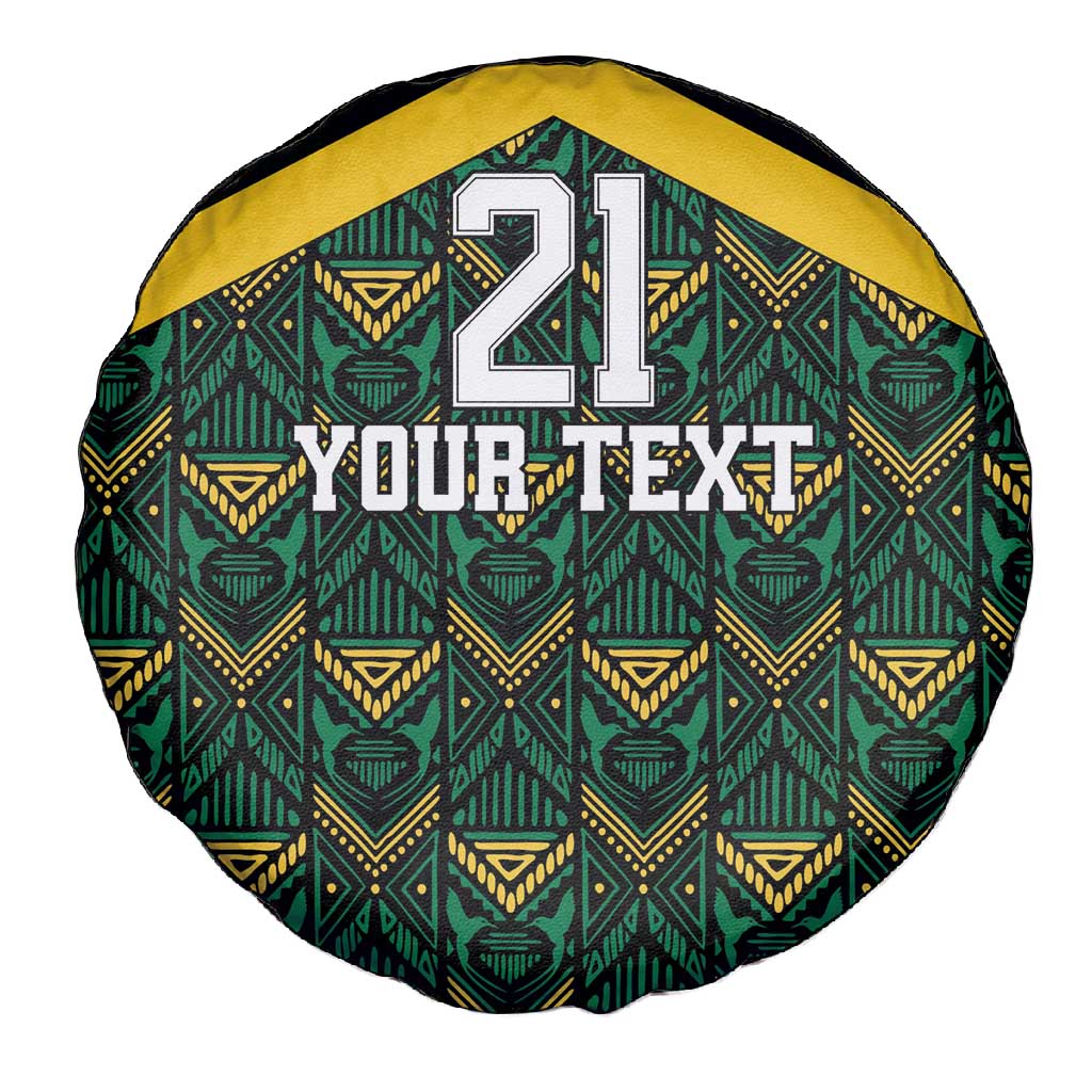 Afro-Jamaicans Football Custom Spare Tire Cover Black Ethnic Motifs