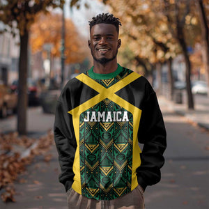 Afro-Jamaicans Football Custom Sweatshirt Black Ethnic Motifs