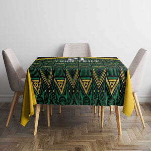 Afro-Jamaicans Football Custom Tablecloth Black Ethnic Motifs