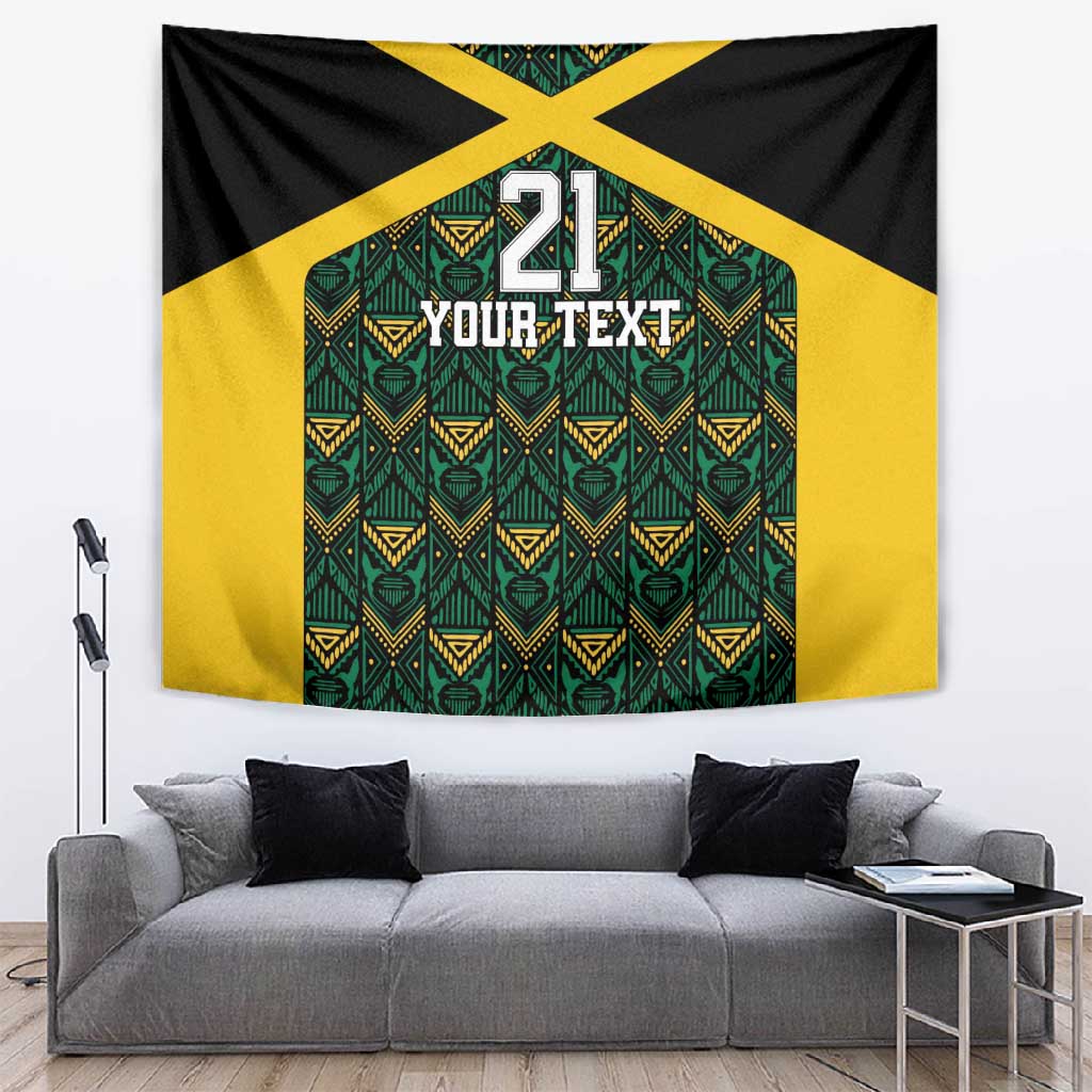 Afro-Jamaicans Football Custom Tapestry Black Ethnic Motifs