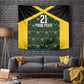Afro-Jamaicans Football Custom Tapestry Black Ethnic Motifs