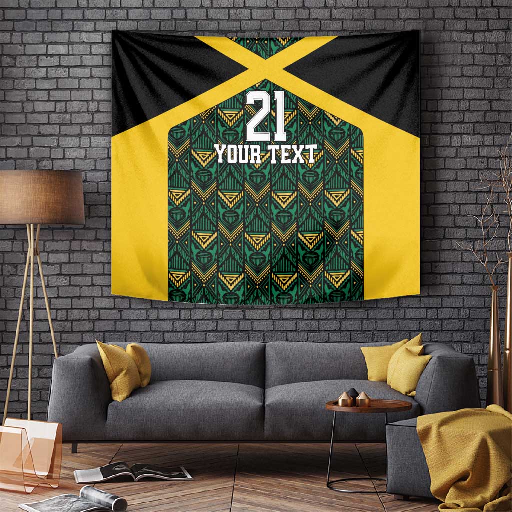 Afro-Jamaicans Football Custom Tapestry Black Ethnic Motifs