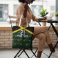 Afro-Jamaicans Football Custom Tote Bag Black Ethnic Motifs