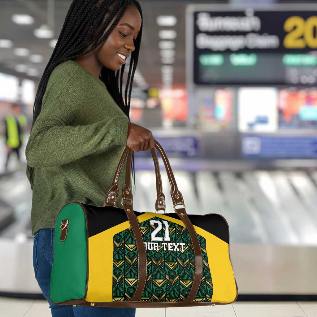 Afro-Jamaicans Football Custom Travel Bag Black Ethnic Motifs