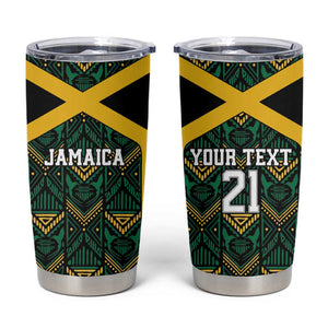 Afro-Jamaicans Football Custom Tumbler Cup Black Ethnic Motifs