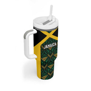 Afro-Jamaicans Football Custom Tumbler With Handle Black Ethnic Motifs