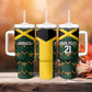 Afro-Jamaicans Football Custom Tumbler With Handle Black Ethnic Motifs
