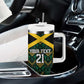 Afro-Jamaicans Football Custom Tumbler With Handle Black Ethnic Motifs
