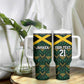 Afro-Jamaicans Football Custom Tumbler With Handle Black Ethnic Motifs