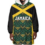 Afro-Jamaicans Football Custom Wearable Blanket Hoodie Black Ethnic Motifs