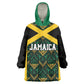 Afro-Jamaicans Football Custom Wearable Blanket Hoodie Black Ethnic Motifs