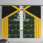 Afro-Jamaicans Football Custom Window Curtain Black Ethnic Motifs