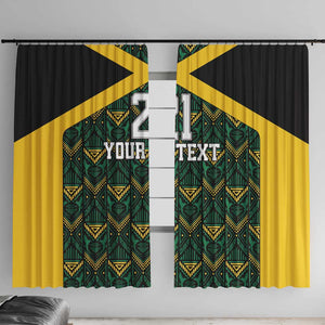 Afro-Jamaicans Football Custom Window Curtain Black Ethnic Motifs