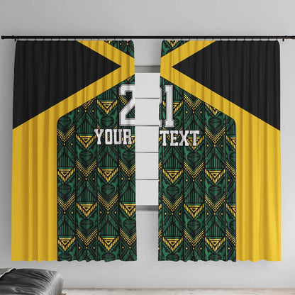 Afro-Jamaicans Football Custom Window Curtain Black Ethnic Motifs