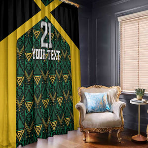 Afro-Jamaicans Football Custom Window Curtain Black Ethnic Motifs