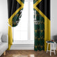 Afro-Jamaicans Football Custom Window Curtain Black Ethnic Motifs