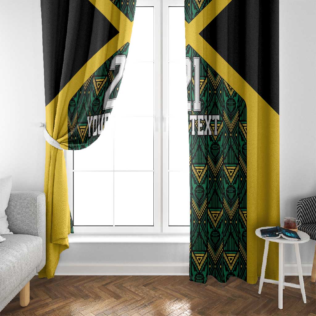 Afro-Jamaicans Football Custom Window Curtain Black Ethnic Motifs