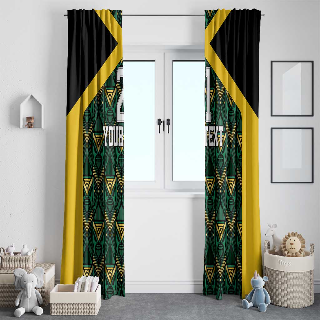 Afro-Jamaicans Football Custom Window Curtain Black Ethnic Motifs