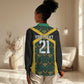 Afro-Jamaicans Football Custom Women Casual Shirt Black Ethnic Motifs LT9