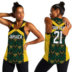 Afro-Jamaicans Football Custom Women Racerback Tank Black Ethnic Motifs