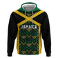 Afro-Jamaicans Football Custom Zip Hoodie Black Ethnic Motifs