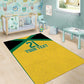 Afro-Jamaicans Football Custom Area Rug Gold Ethnic Motifs