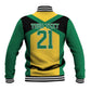 Afro-Jamaicans Football Custom Baseball Jacket Gold Ethnic Motifs