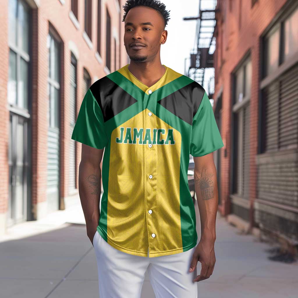 Afro-Jamaicans Football Custom Baseball Jersey Gold Ethnic Motifs