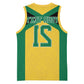 Afro-Jamaicans Football Custom Basketball Jersey Gold Ethnic Motifs - African Pride