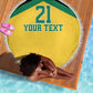 Afro-Jamaicans Football Custom Beach Blanket Gold Ethnic Motifs