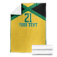 Afro-Jamaicans Football Custom Blanket Gold Ethnic Motifs