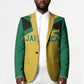 Afro-Jamaicans Football Custom Blazer Gold Ethnic Motifs