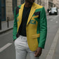 Afro-Jamaicans Football Custom Blazer Gold Ethnic Motifs